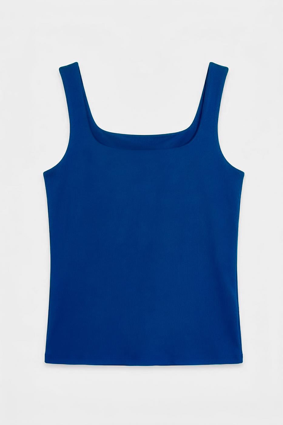 Square Neck Tank Top Sax blue