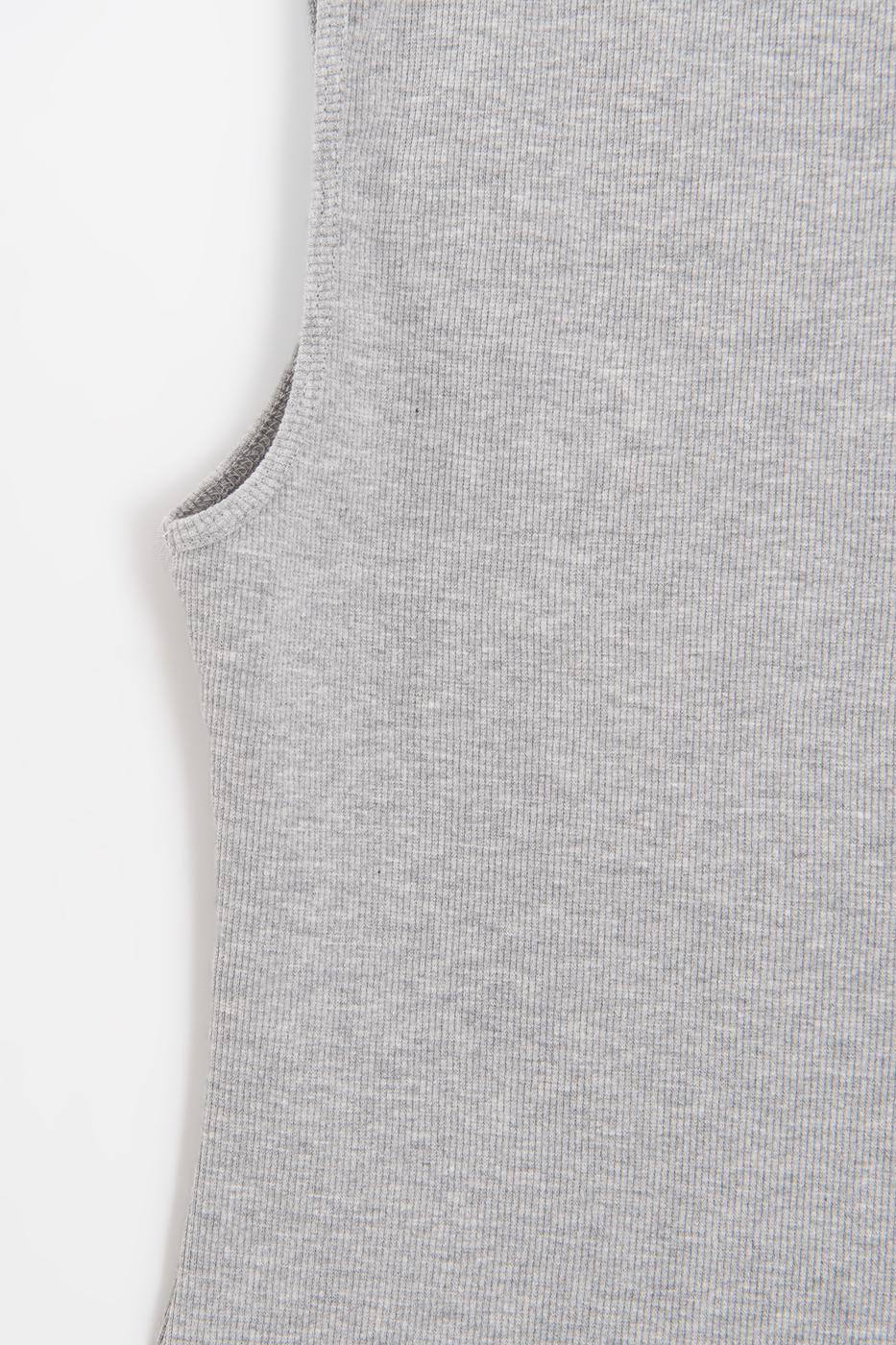 Square Neck Tank Top Grey