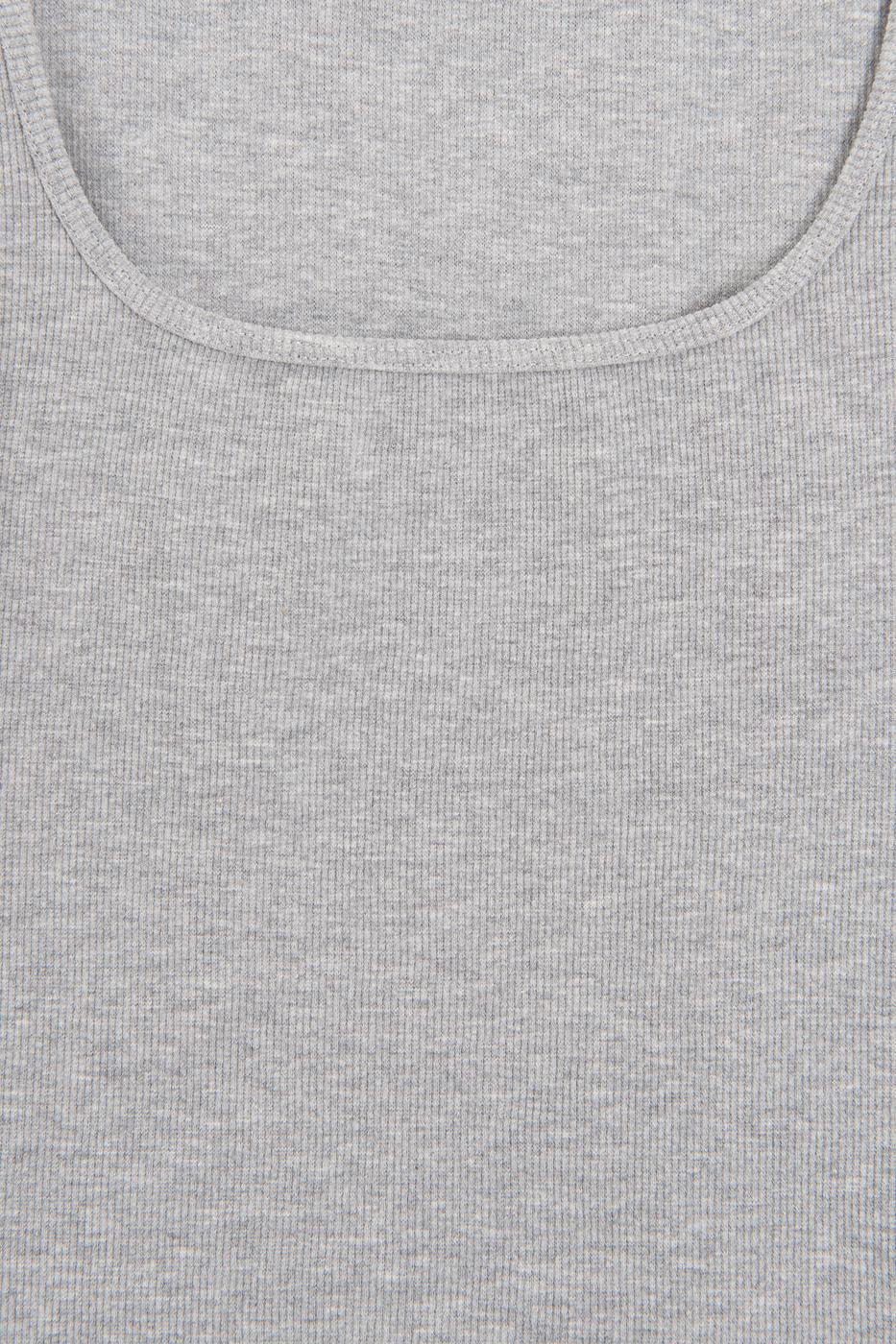 Square Neck Tank Top Grey