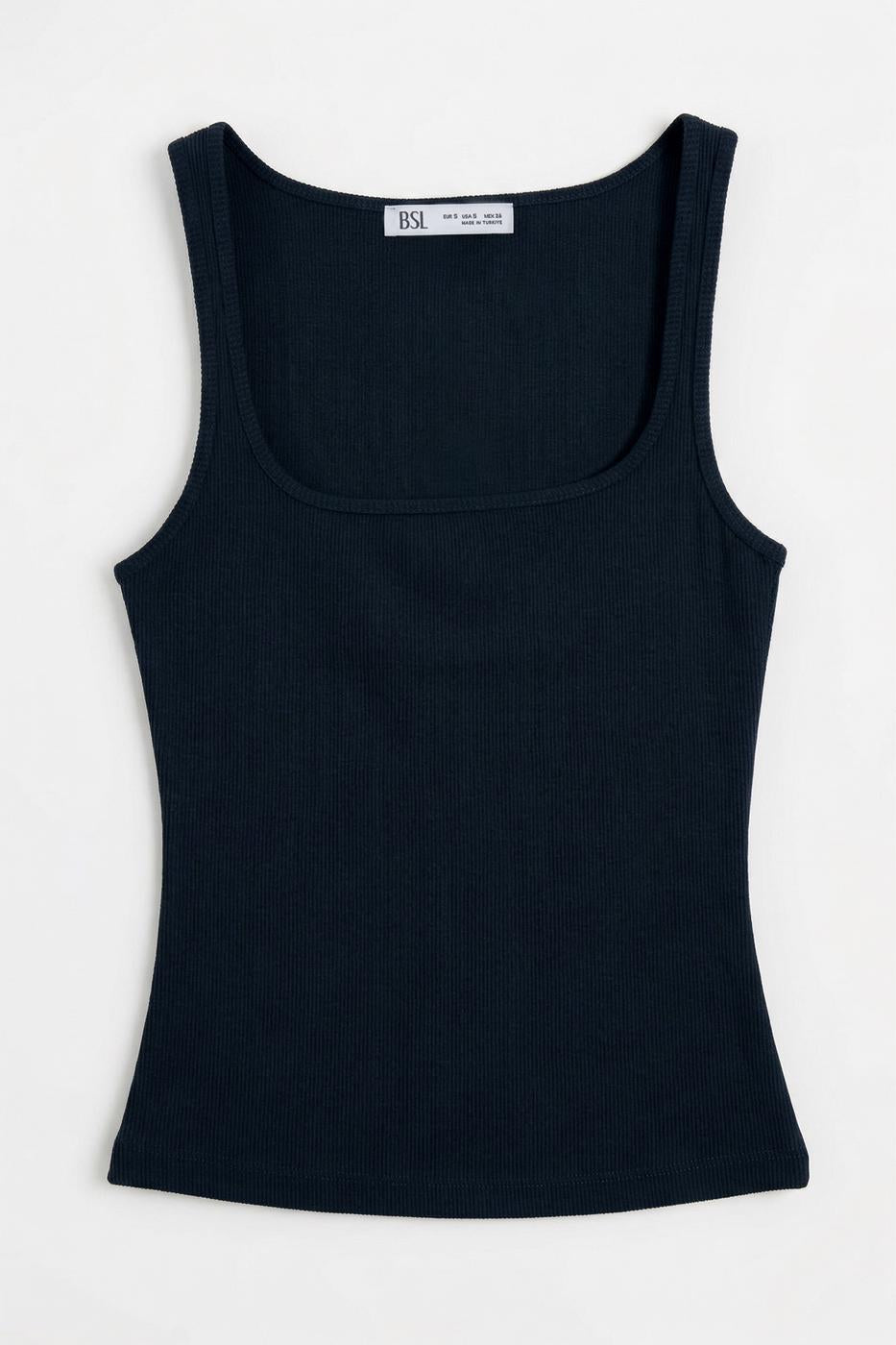 Square Neck Tank Top Navy