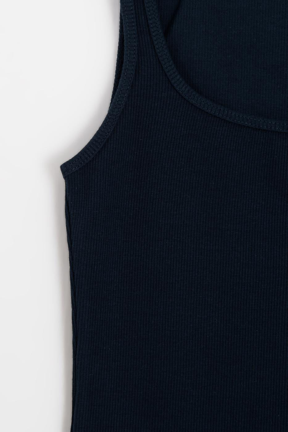 Square Neck Tank Top Navy