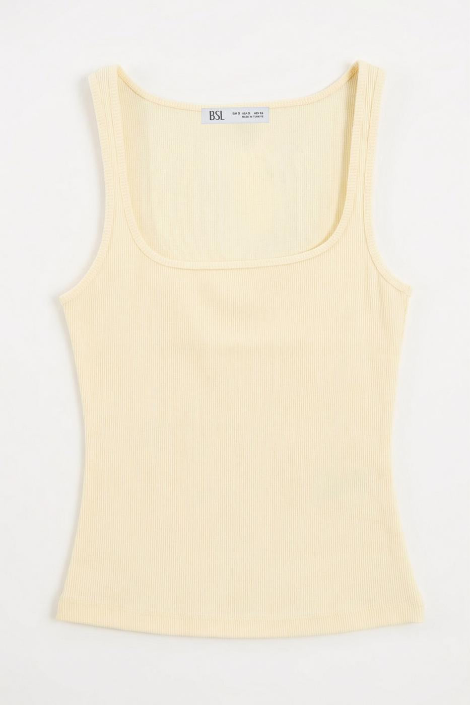 Square Neck Tank Top Yellow