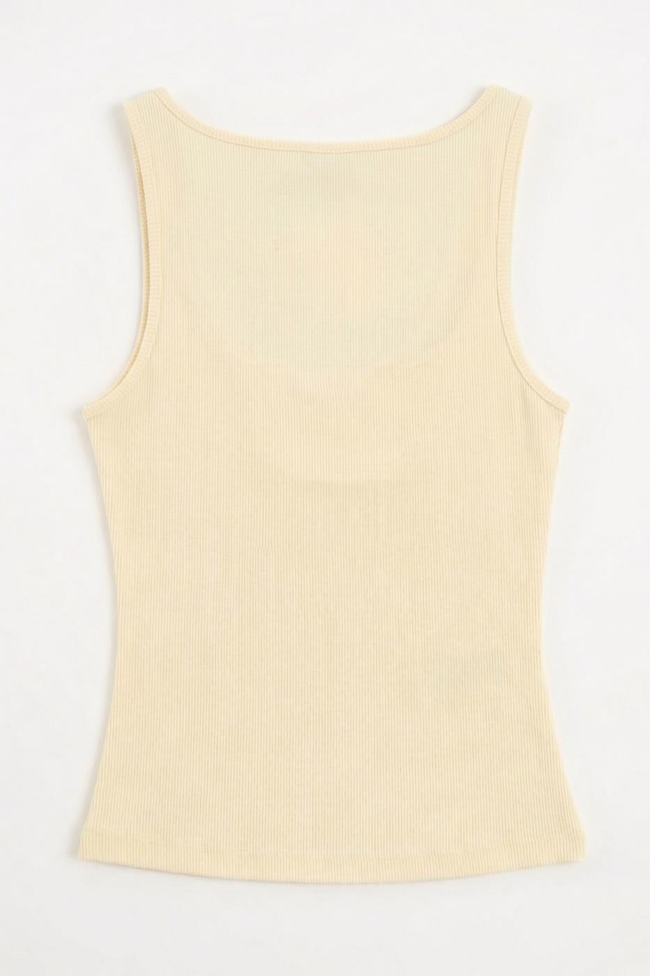 Square Neck Tank Top Yellow