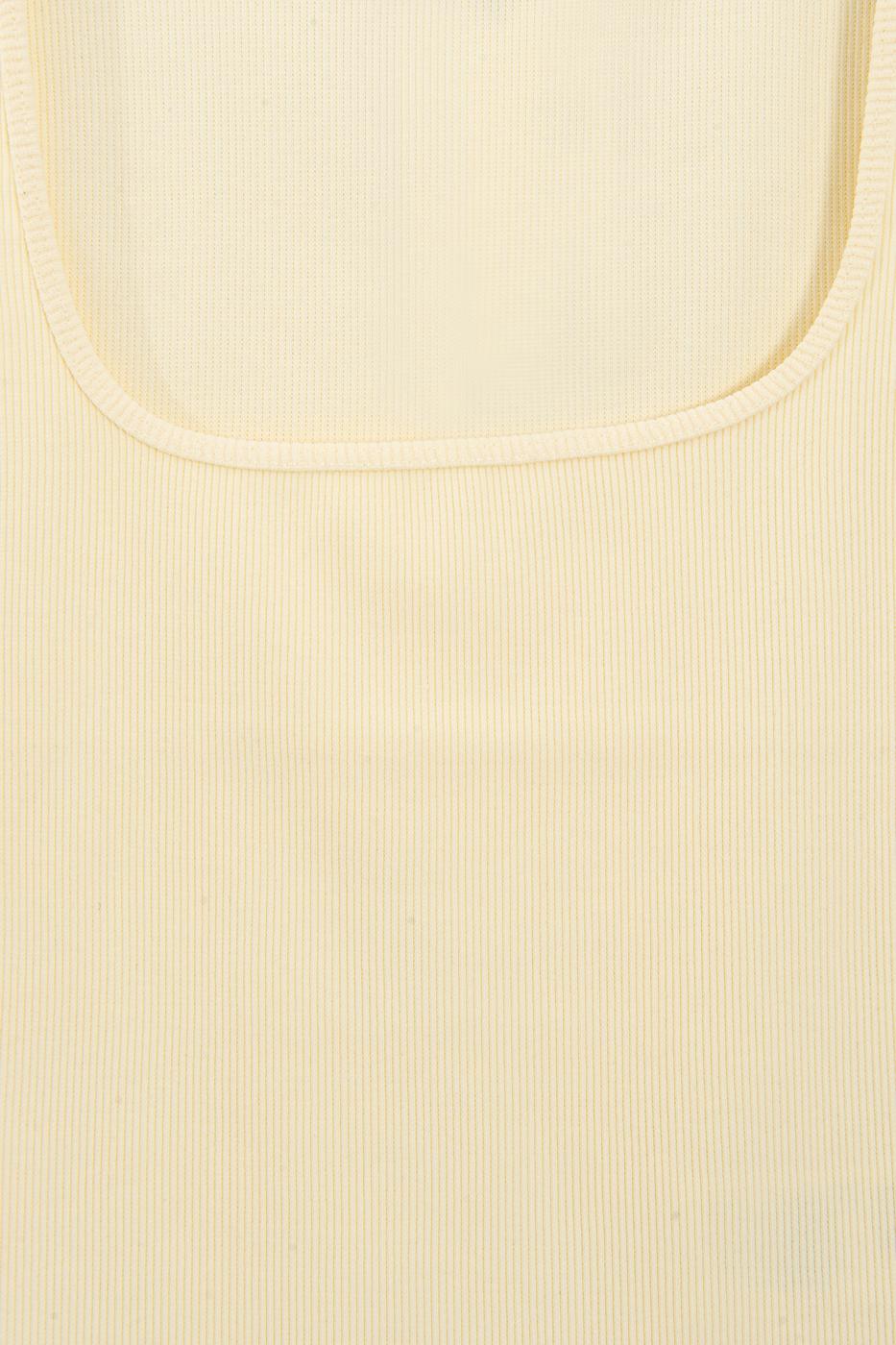 Square Neck Tank Top Yellow