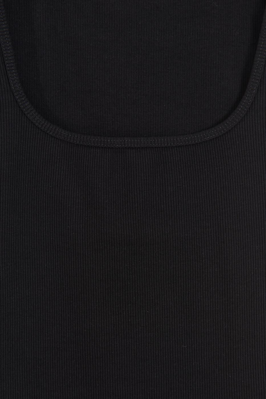 Square Neck Tank Top Black