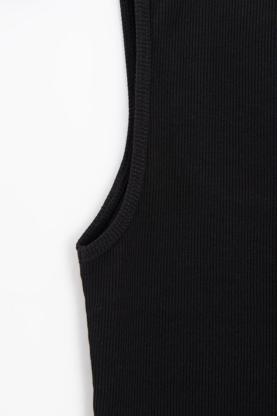 Square Neck Tank Top Black
