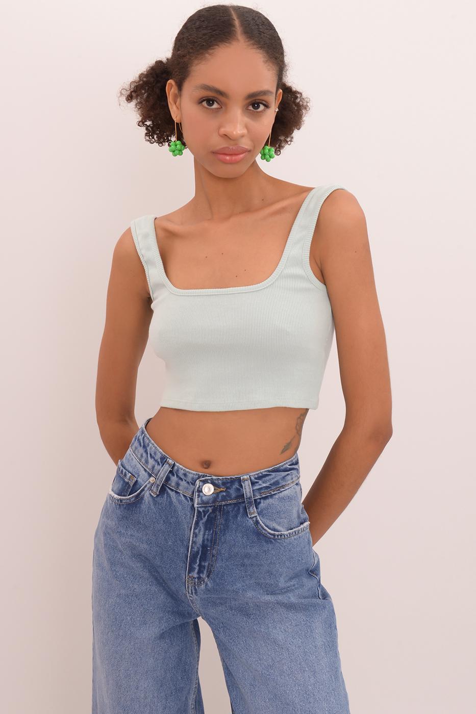 Square Neck Crop Body