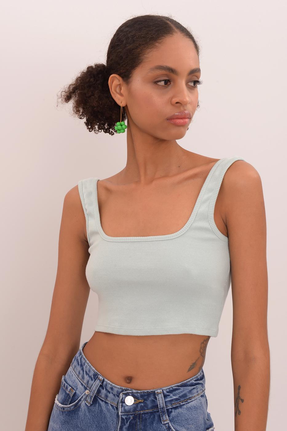 Square Neck Crop Body