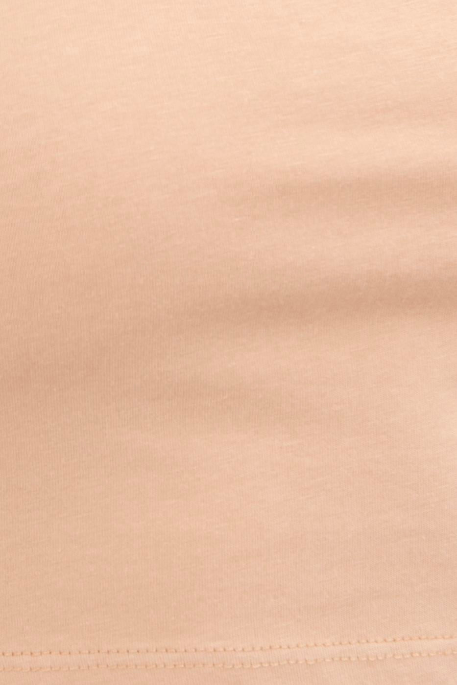 Square Neck Crop Top Beige