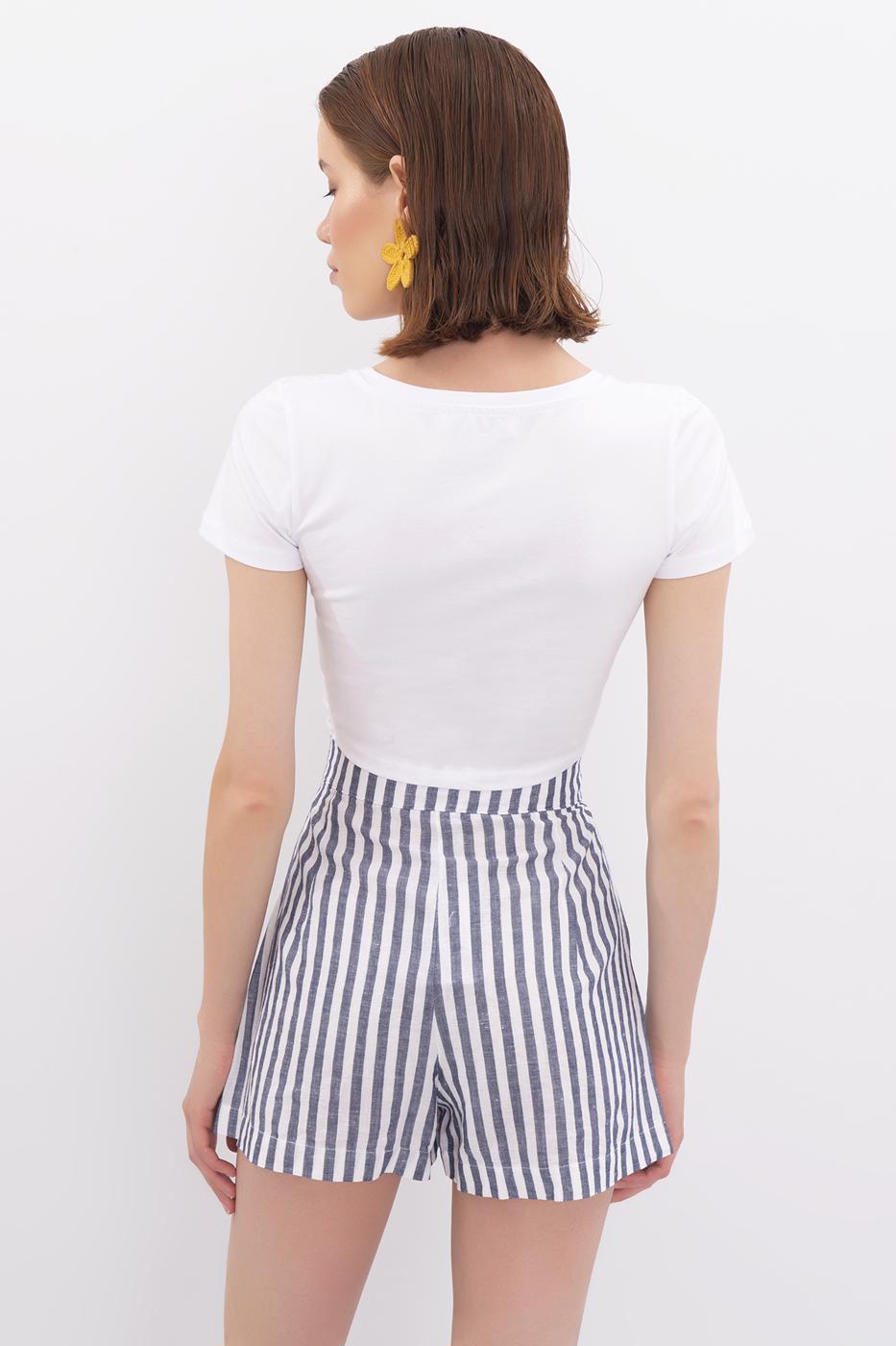 Square Neck Crop Top White
