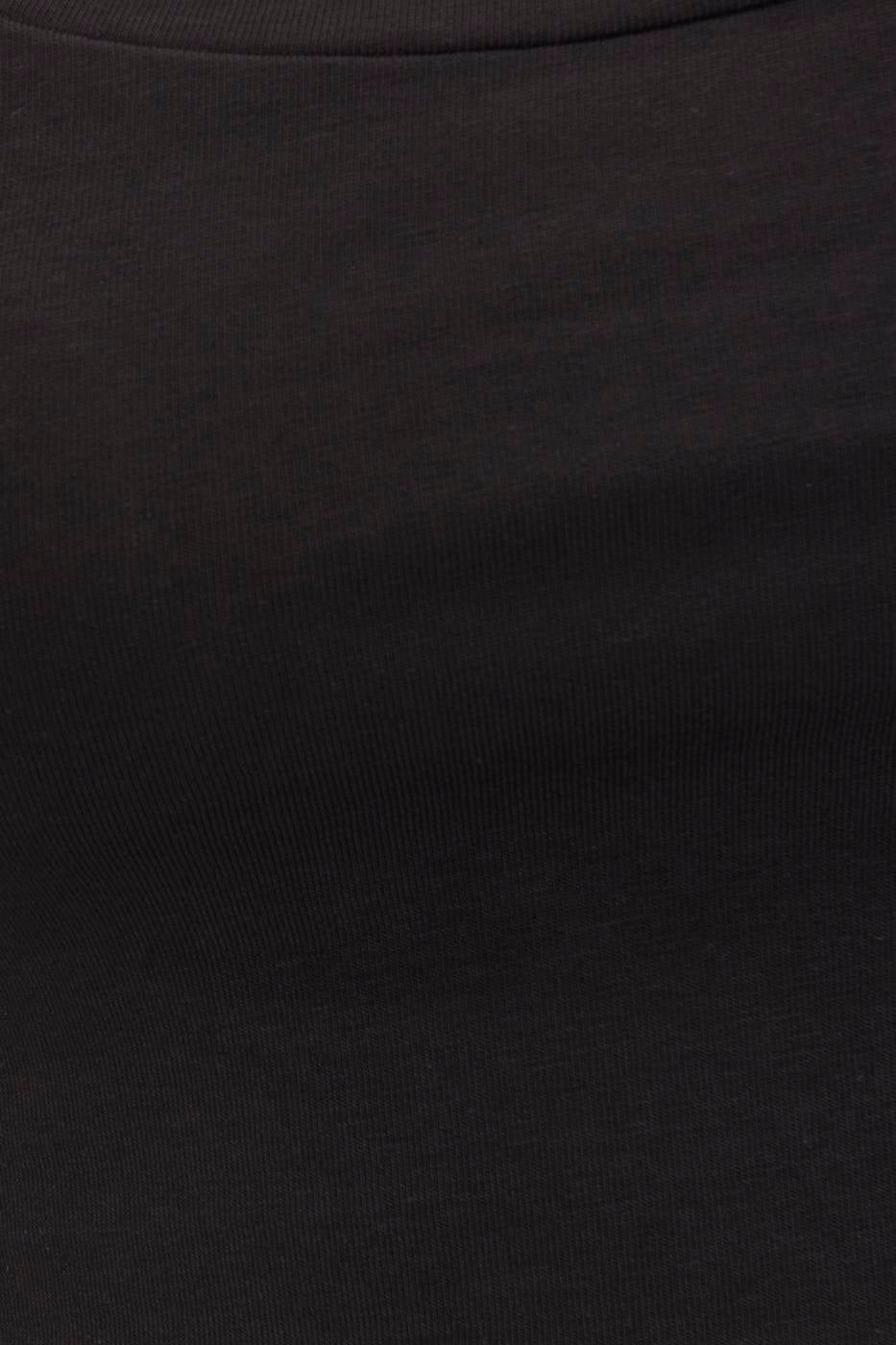 Square Neck Crop Top Black