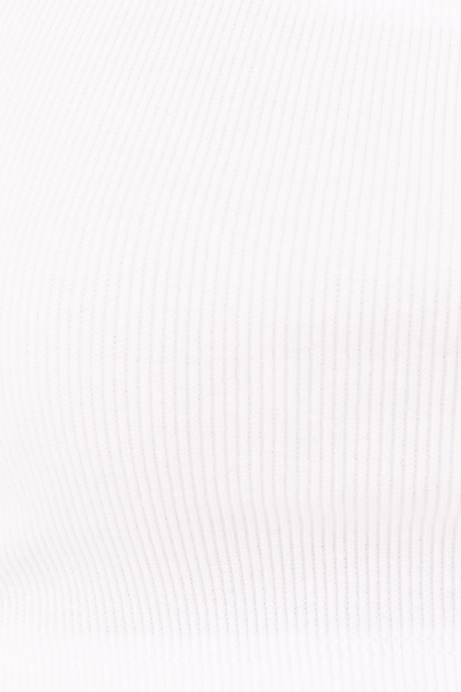 Square Neck Crop Top White
