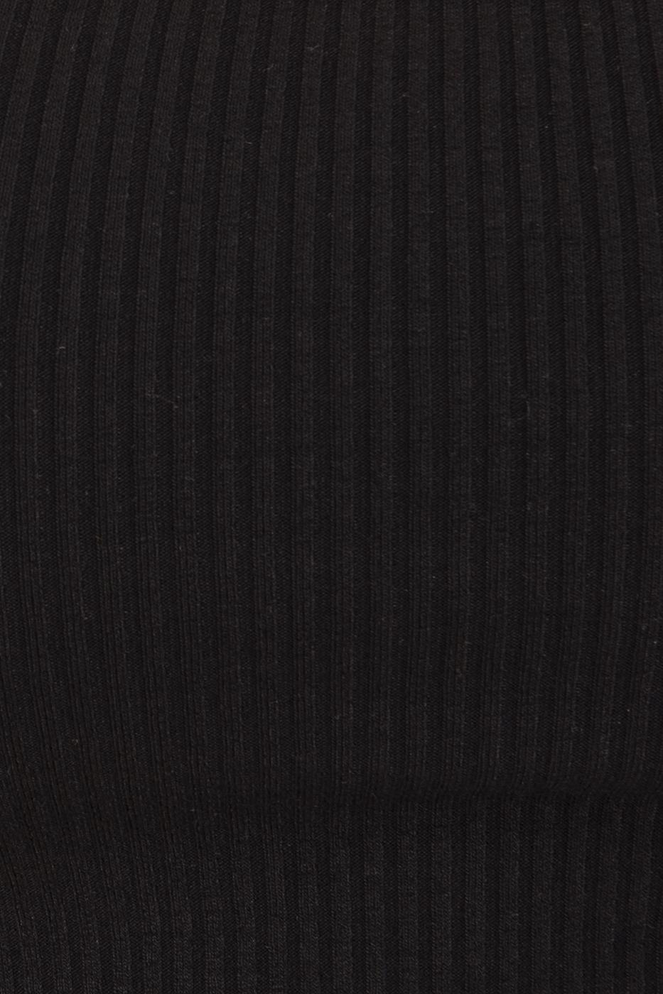Square Neck Crop Top Black
