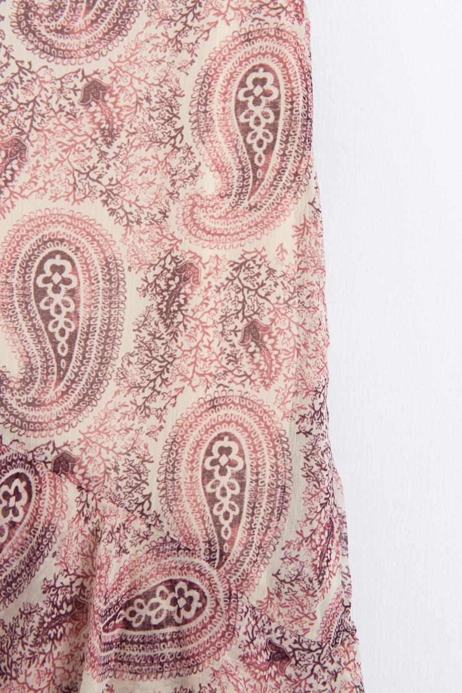 Layered Ruffled Maxi Chiffon Skirt Powder