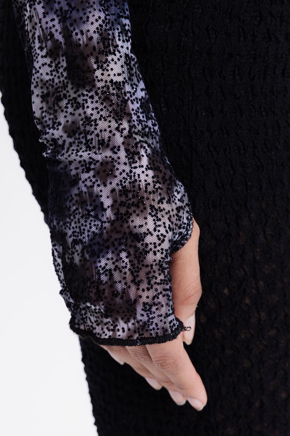 Boat Neck Tulle Top