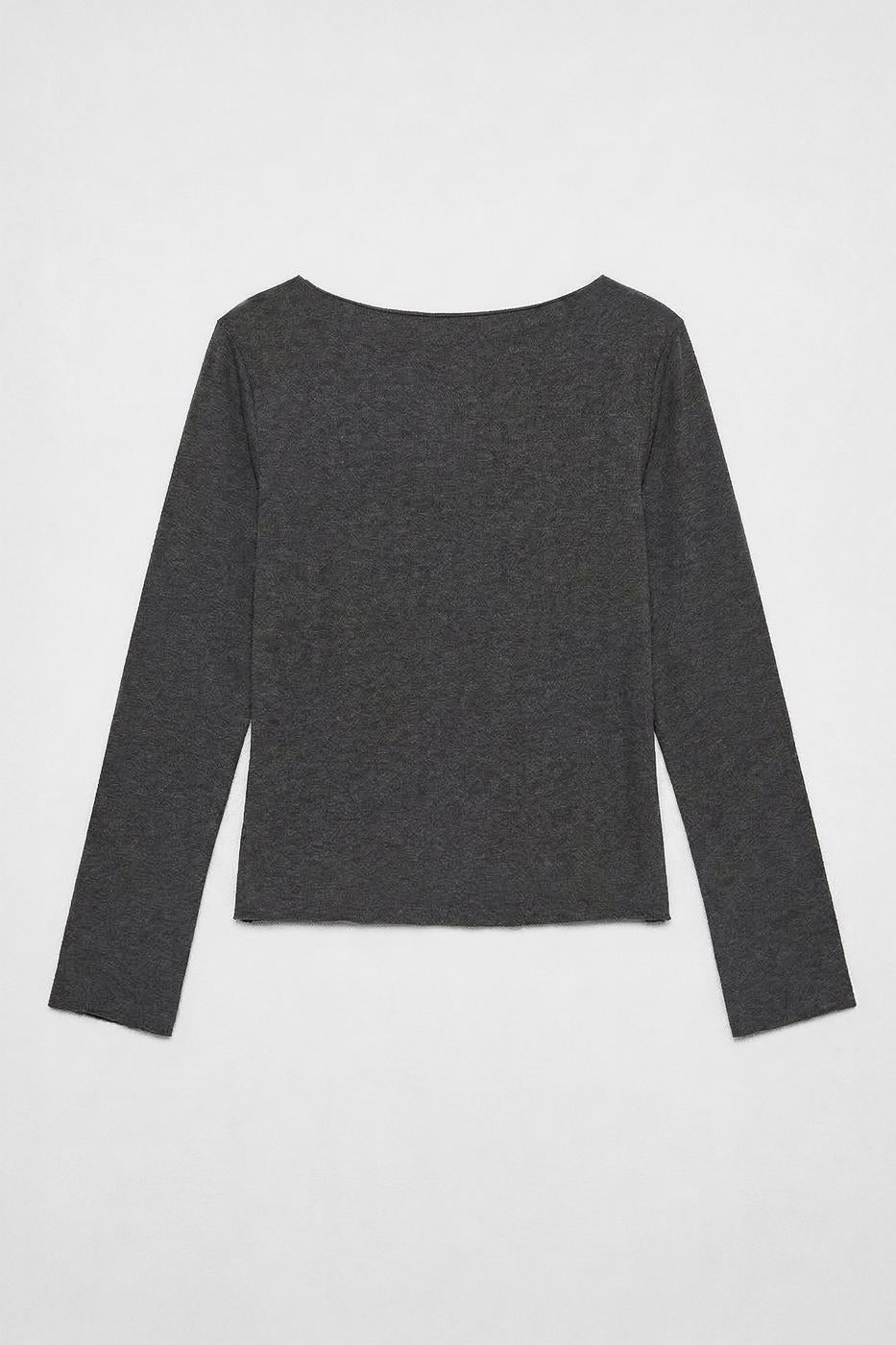 Boat Neck Top Anthracite