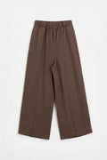 Linen Blend Oversize Pants Brown