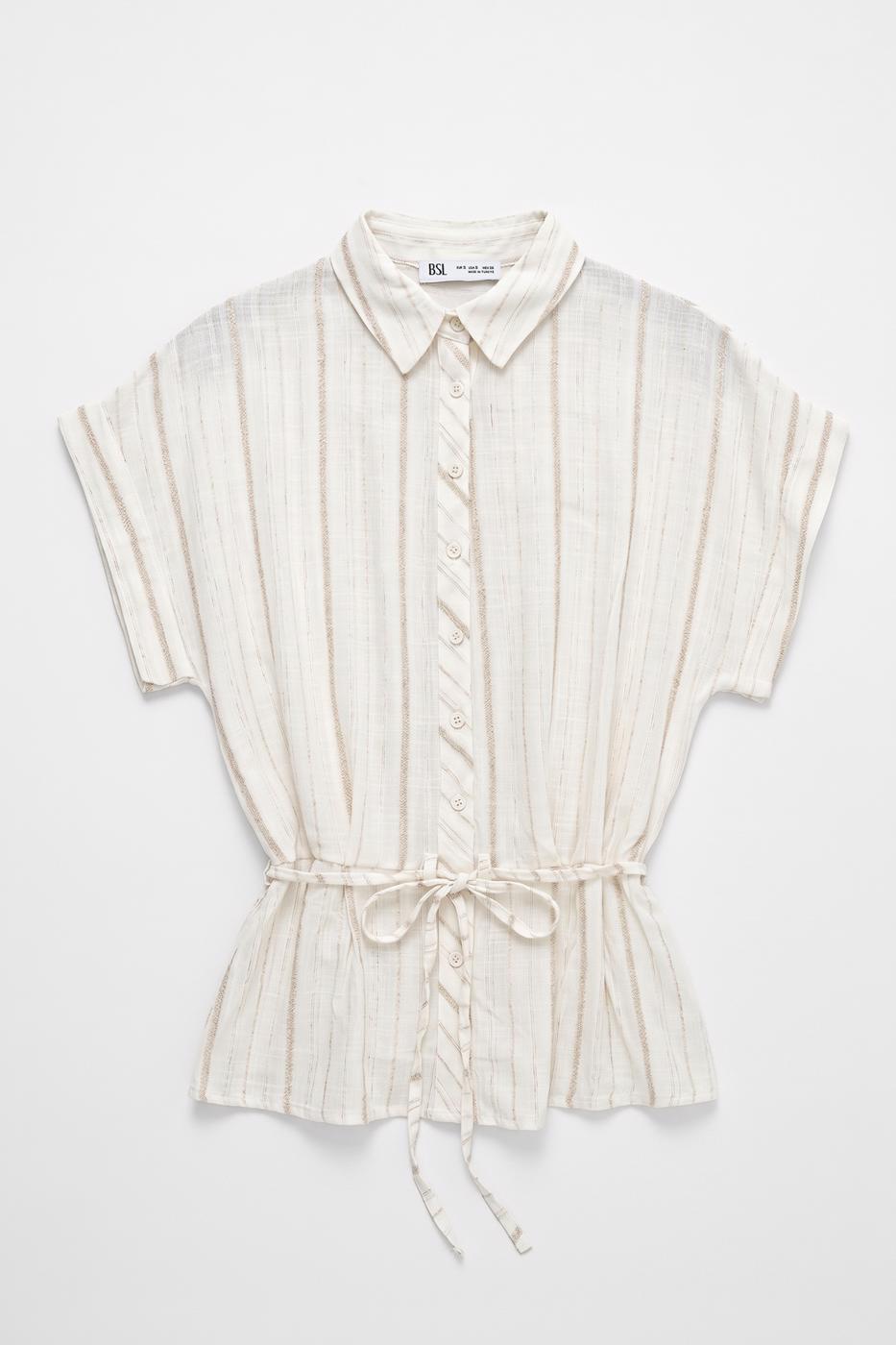Linen Blend Shirt Ecru
