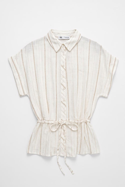 Linen Blend Shirt Ecru