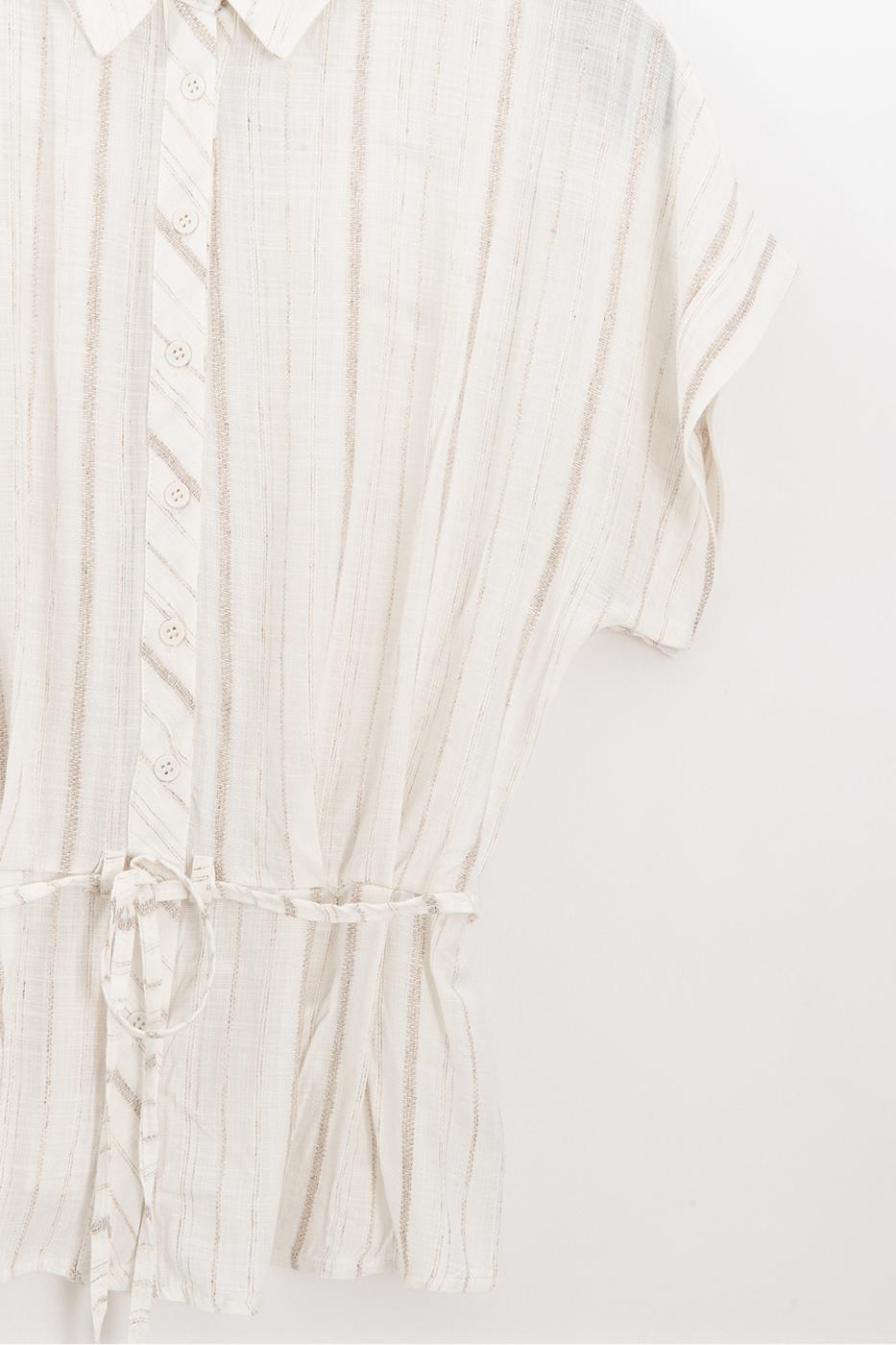 Linen Blend Shirt Ecru