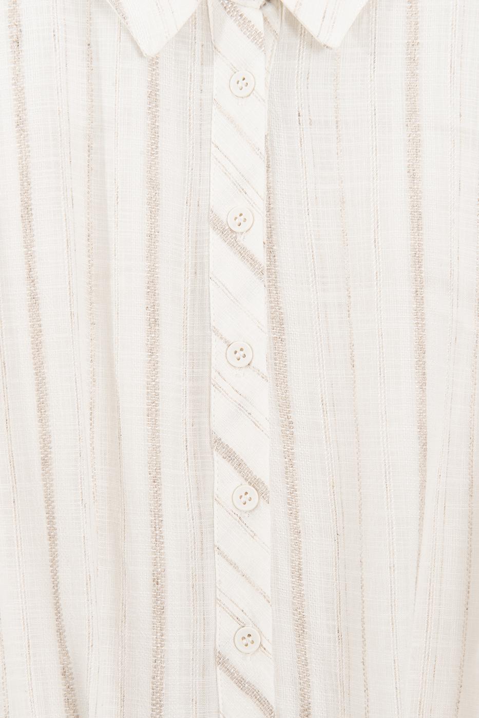 Linen Blend Shirt Ecru