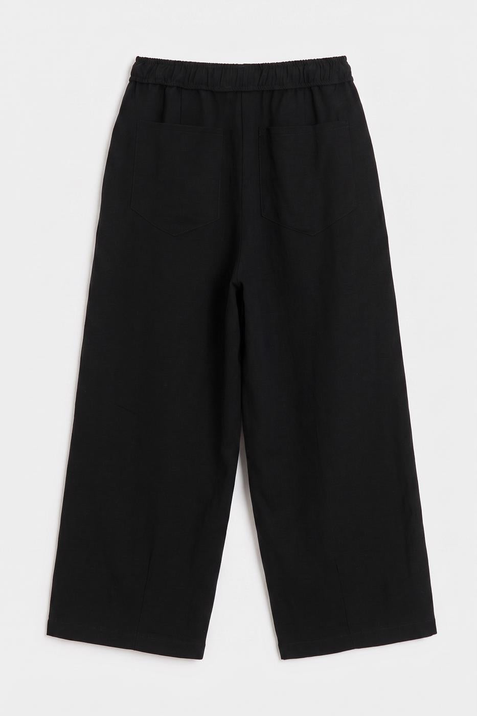 Linen Harem Pants Black