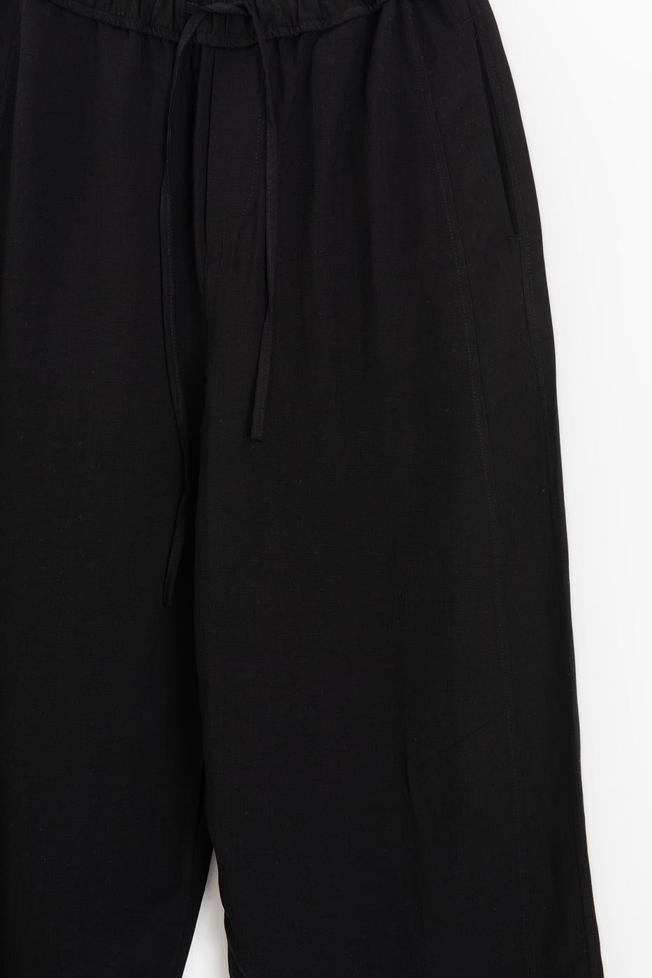 Linen Harem Pants Black