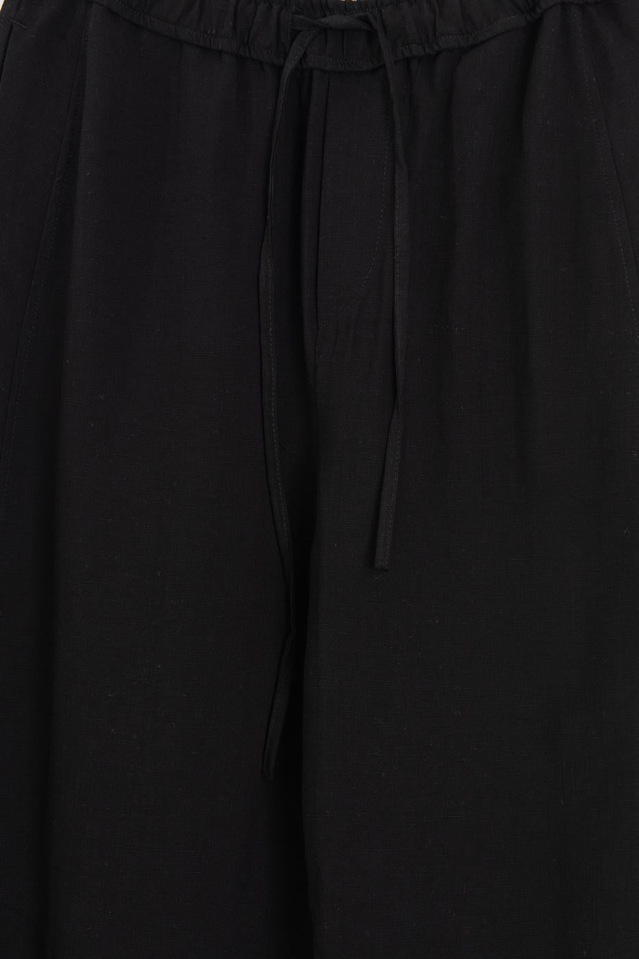 Linen Harem Pants Black