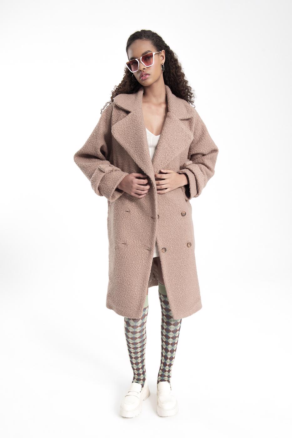 Long curl oat Beige
