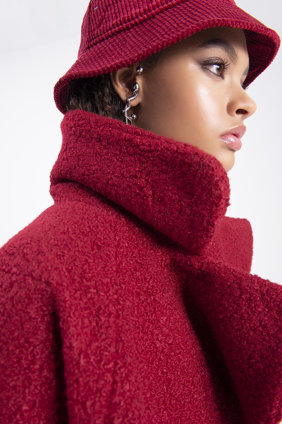 Long curl oat Burgundy
