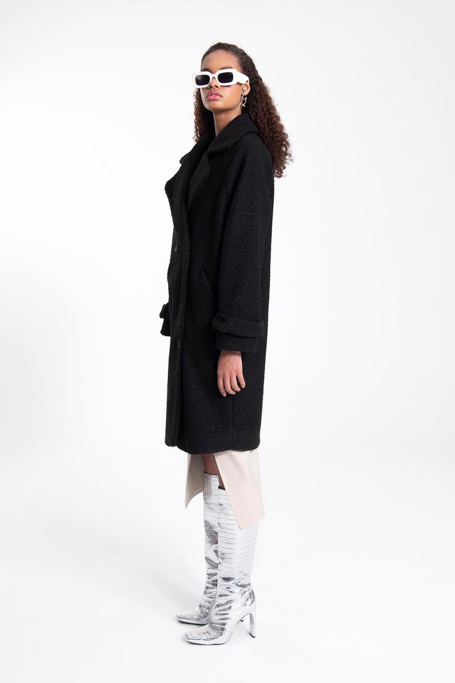 Long curl oat Black
