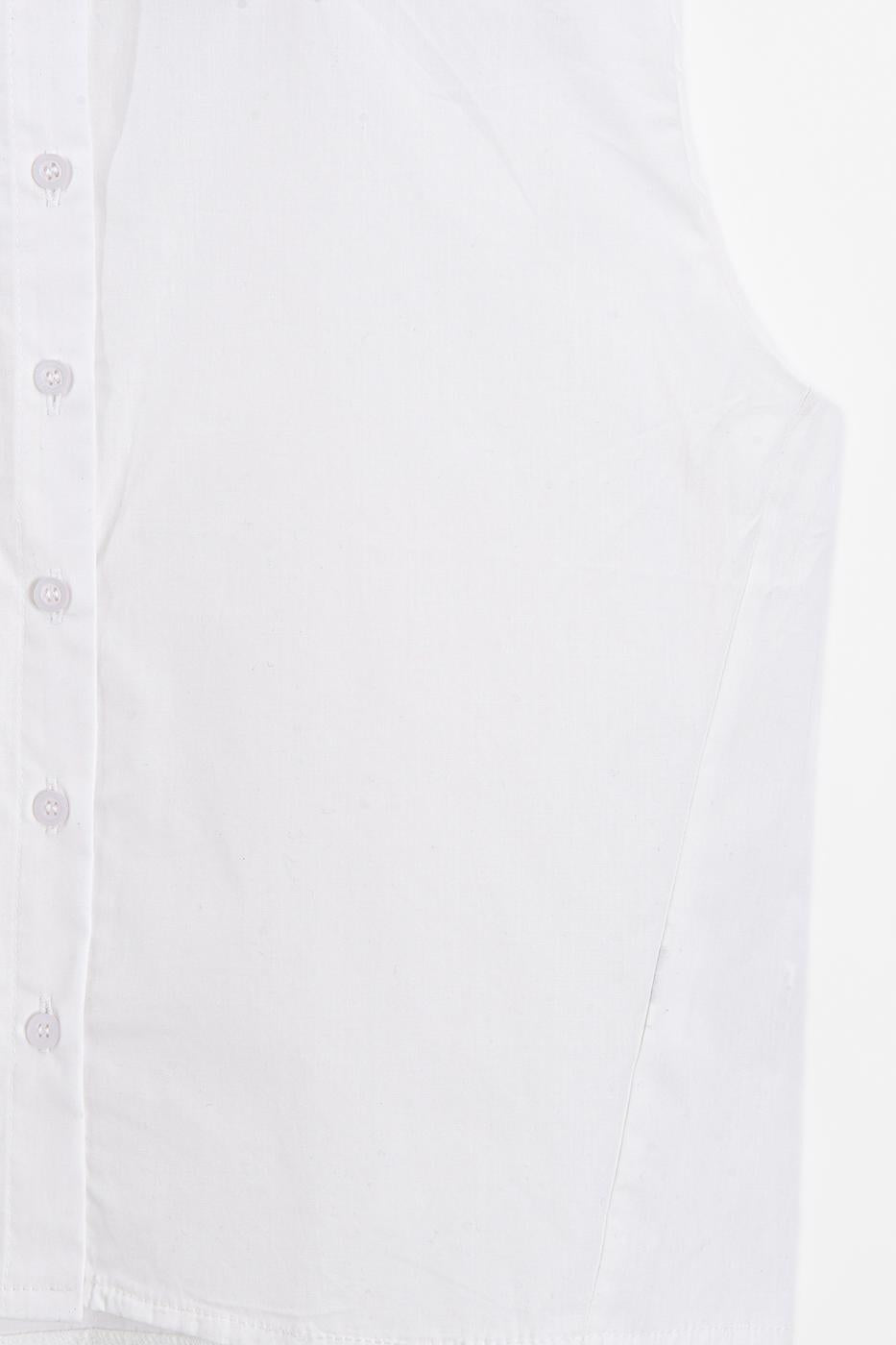 Sleeveless Poplin Shirt White
