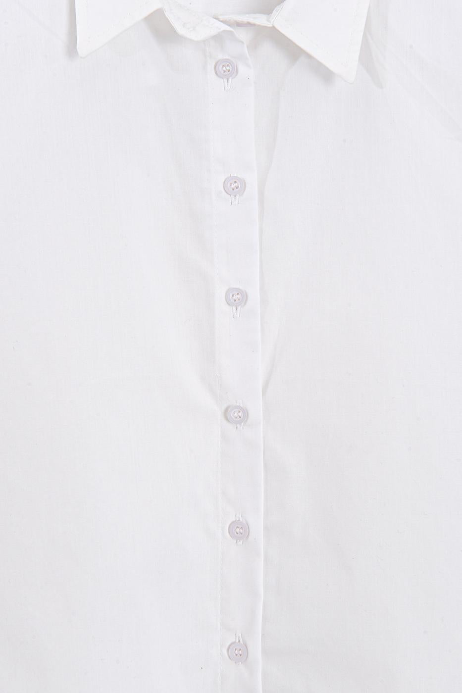 Sleeveless Poplin Shirt White