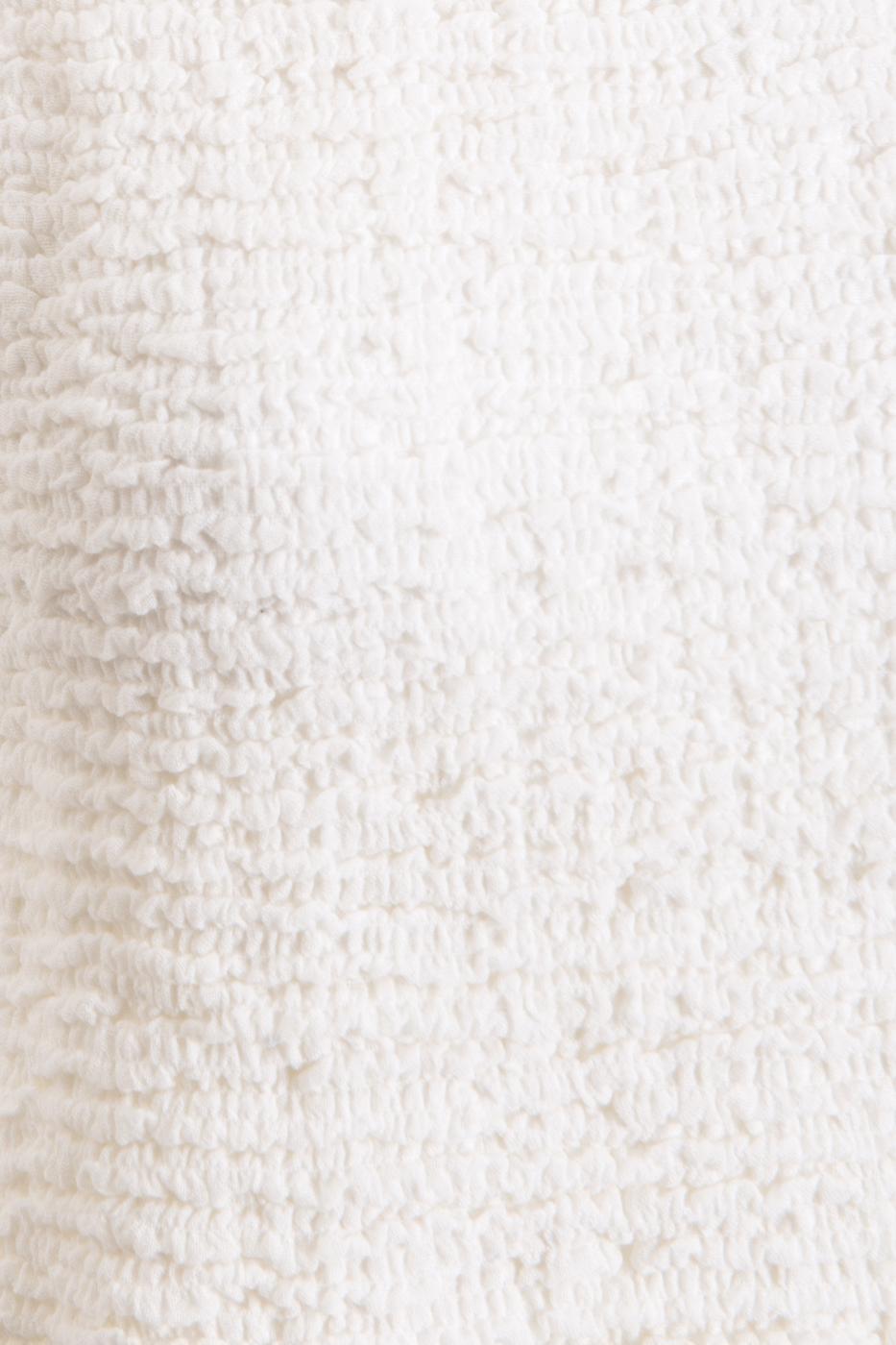 Sleeveless Comfortable Textured Blouse White