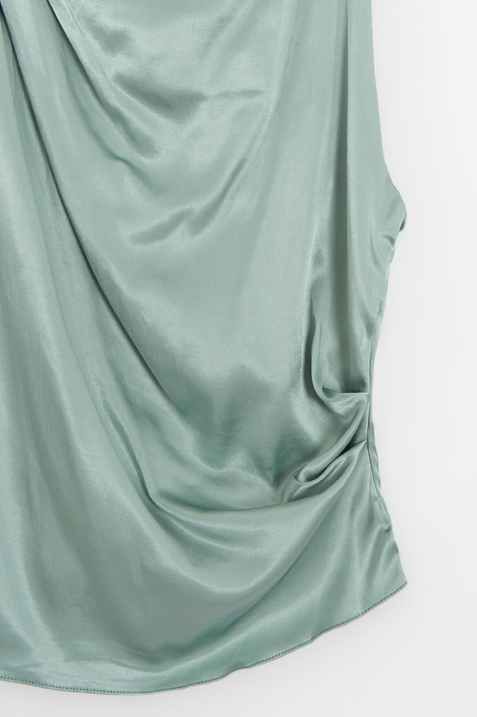 Sleeveless Satin Blouse Mint