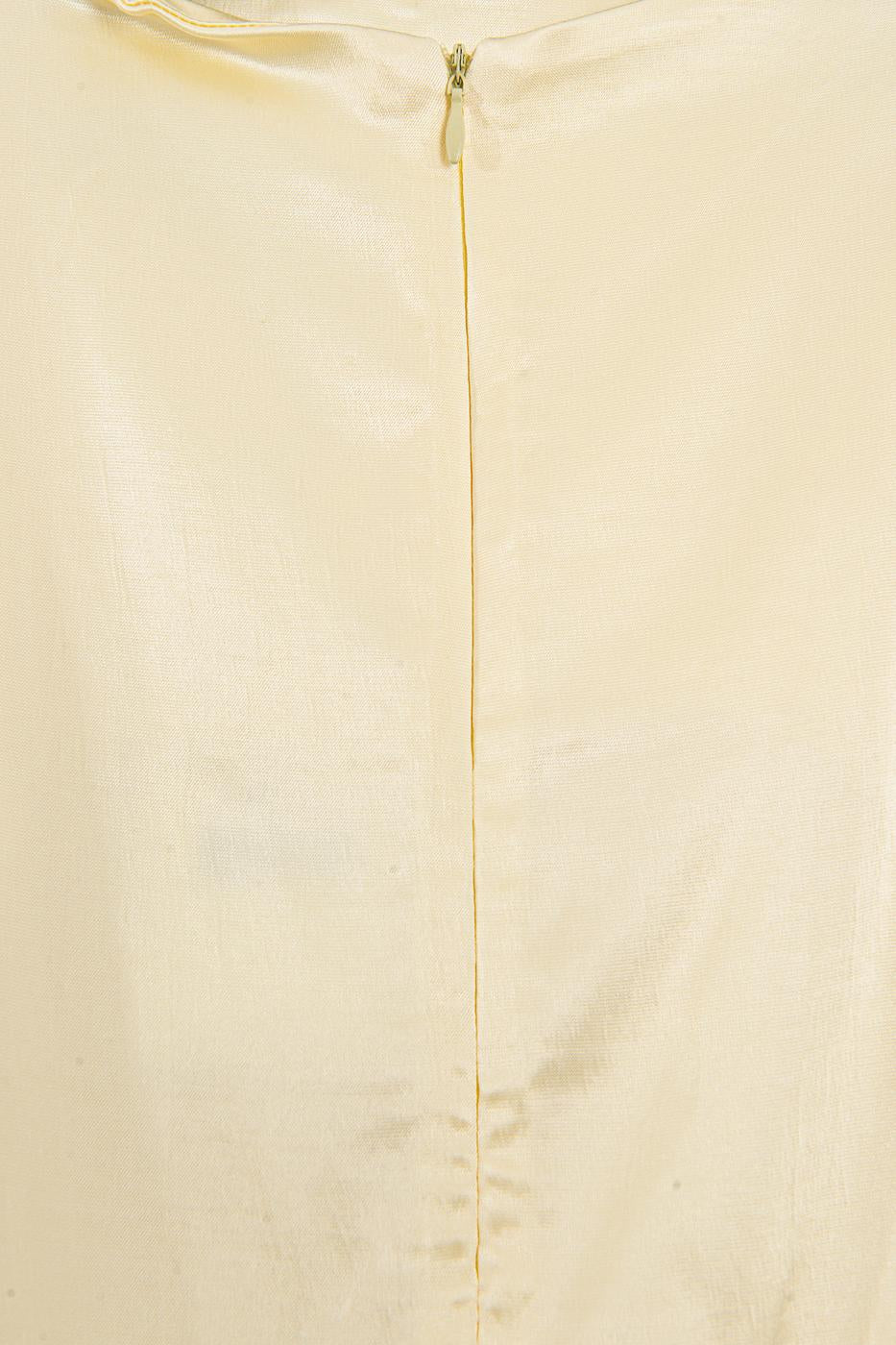 Sleeveless Satin Blouse Yellow