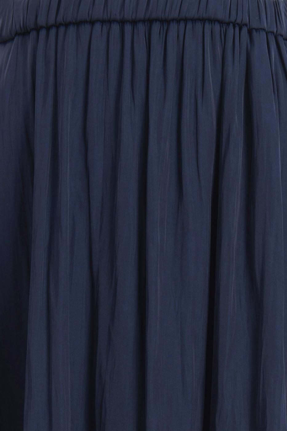 Crash Satin Midi Skirt Navy