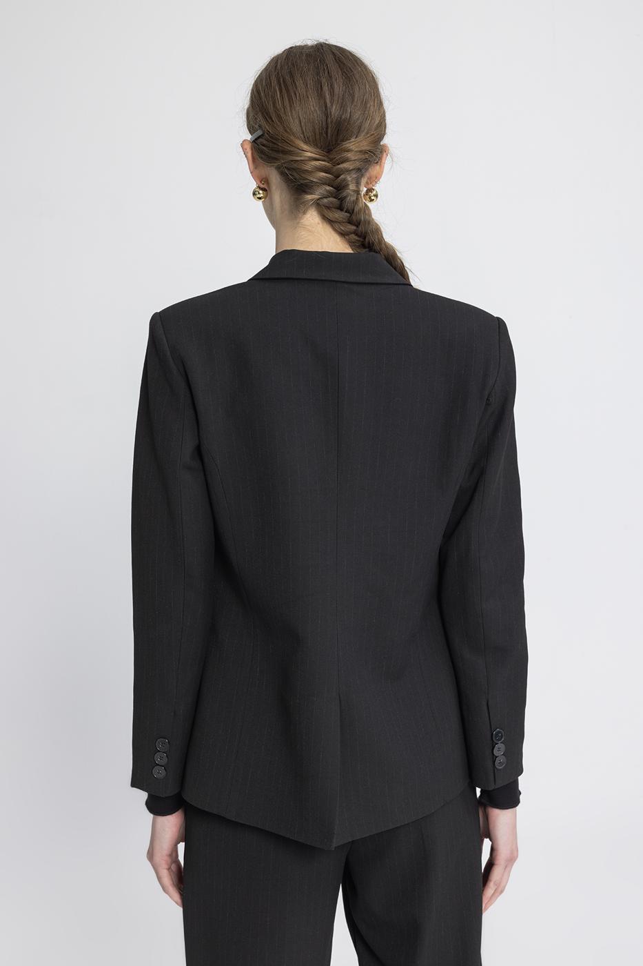 Double Breasted Blazer Jacket Black