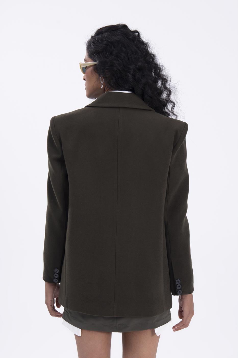 Double breasted blazer Khaki