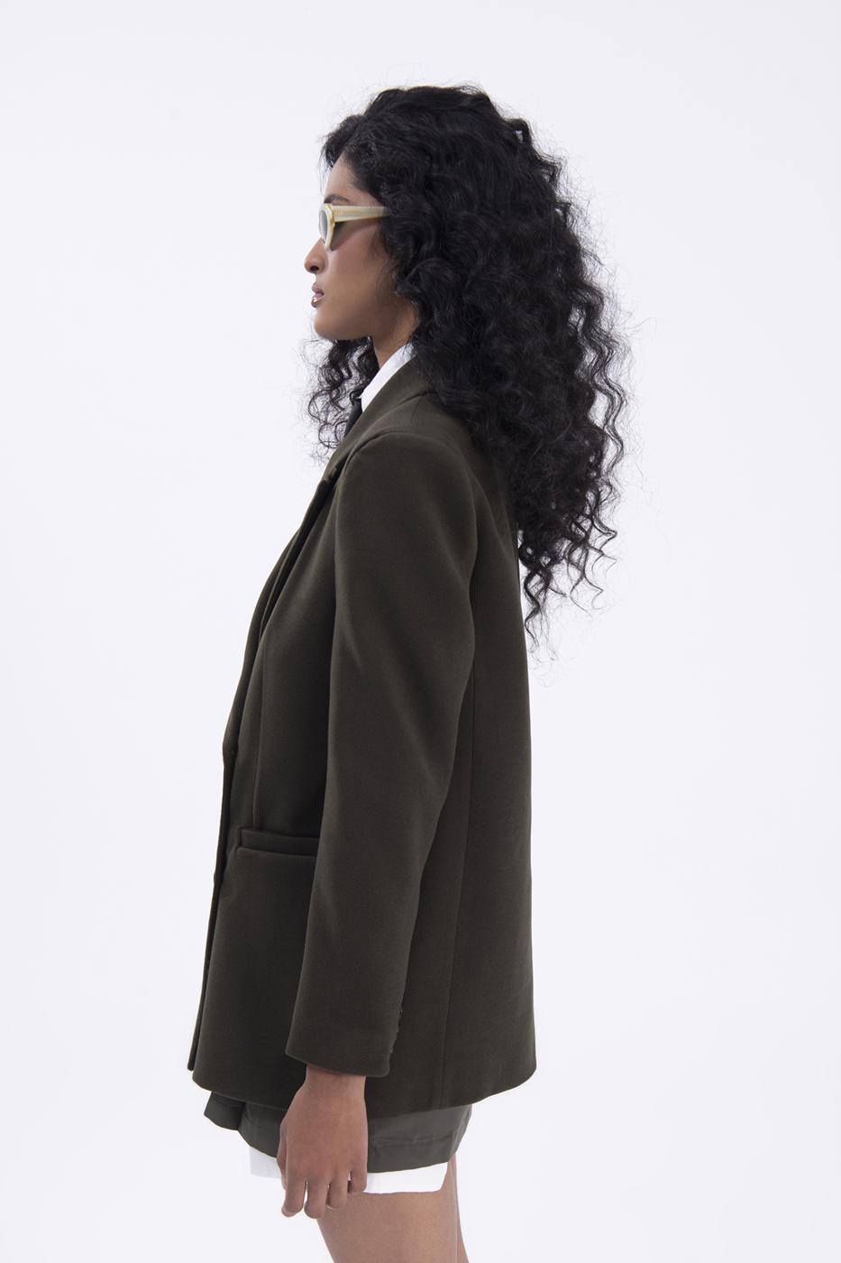 Double breasted blazer Khaki
