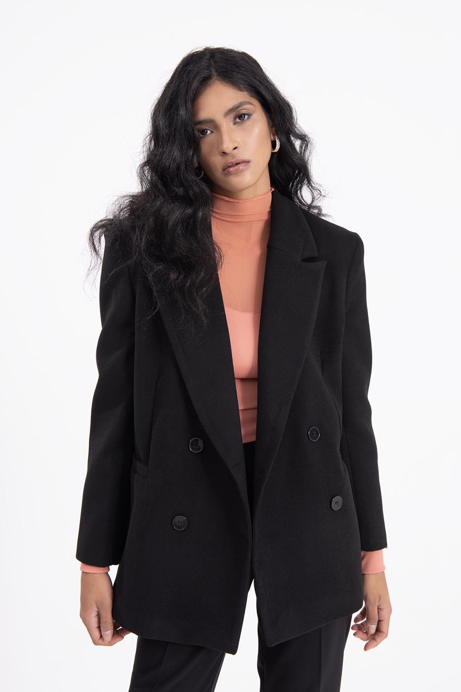 Double breasted blazer Black
