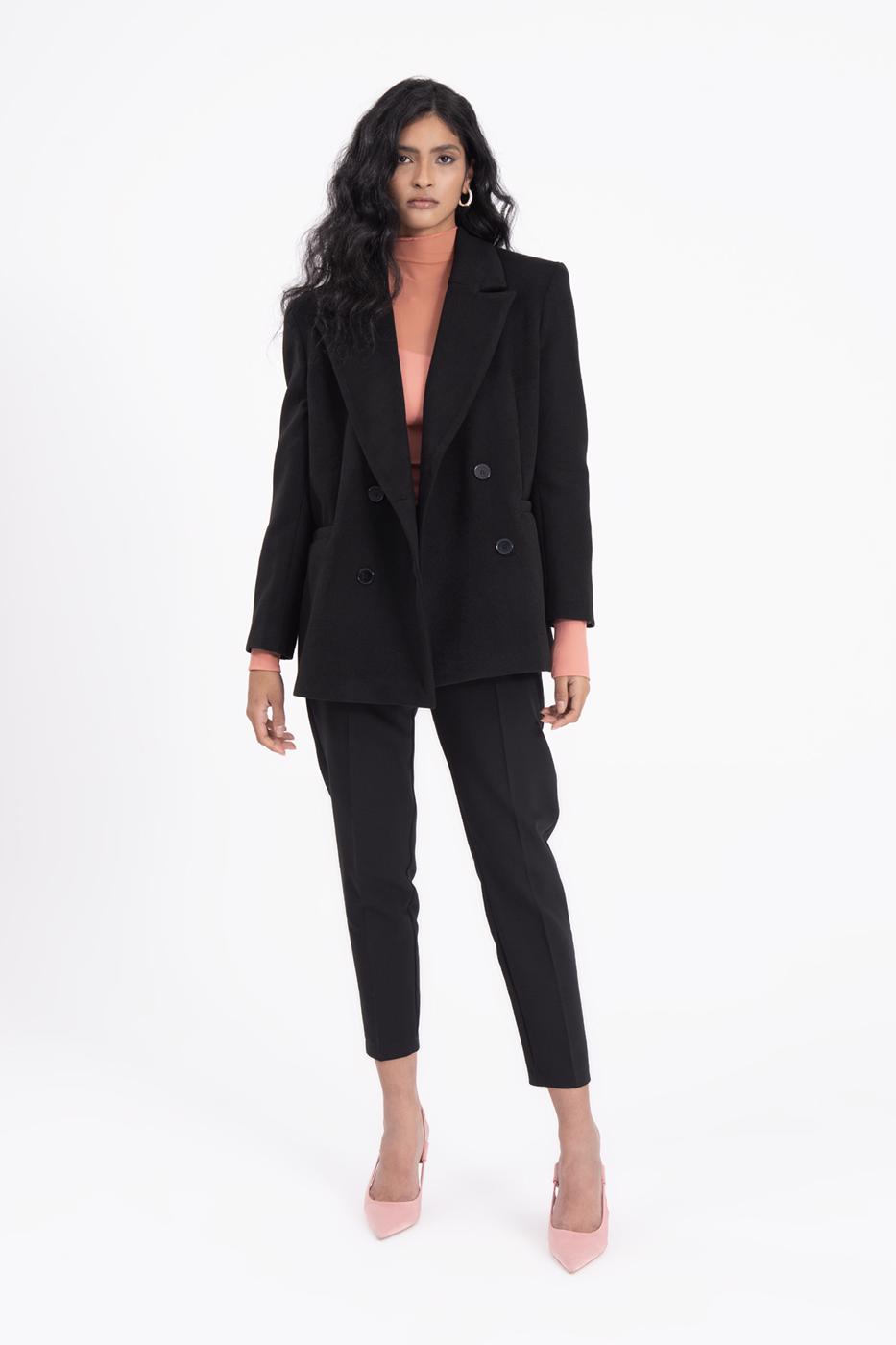 Double breasted blazer Black