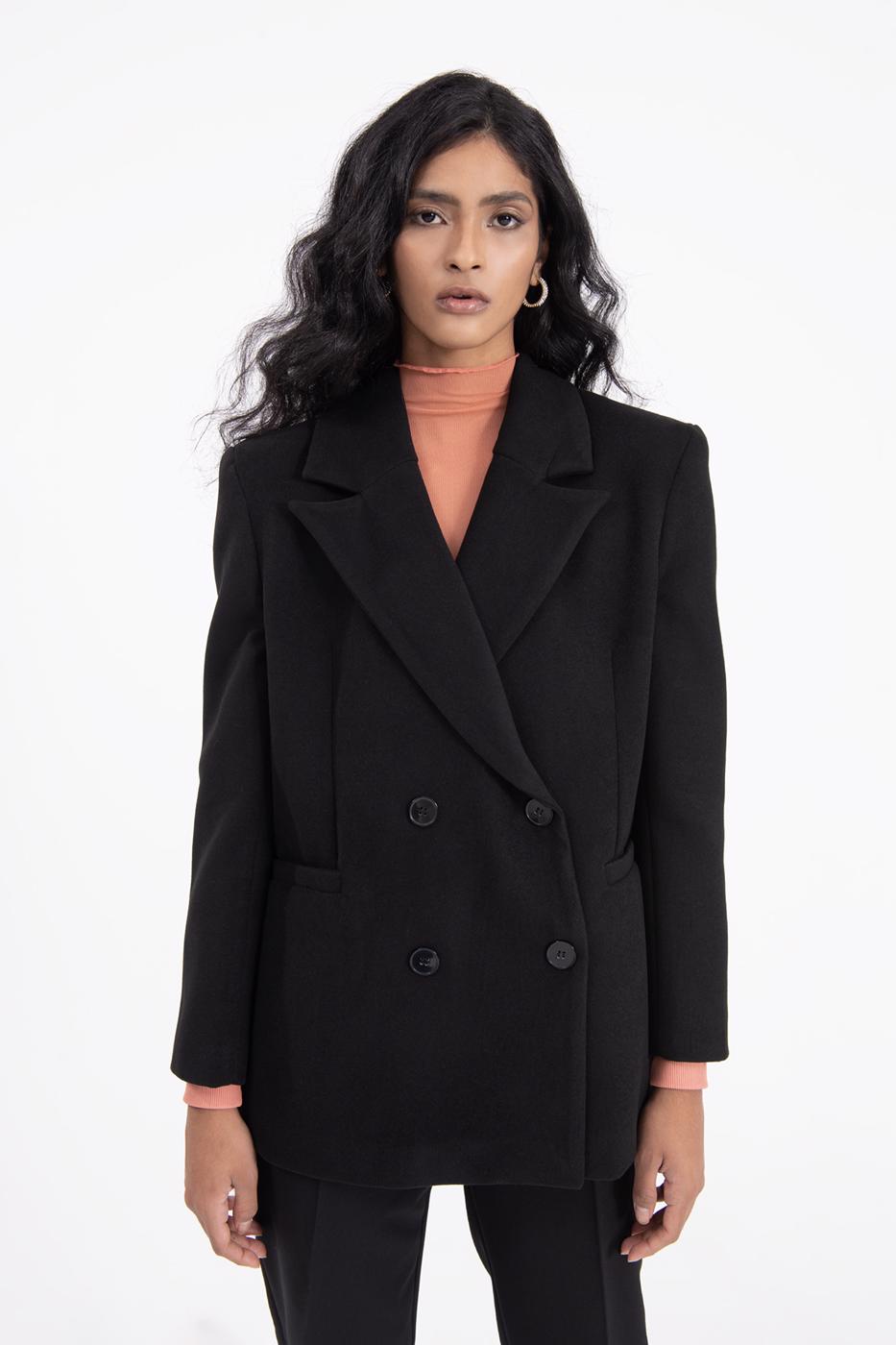 Double breasted blazer Black