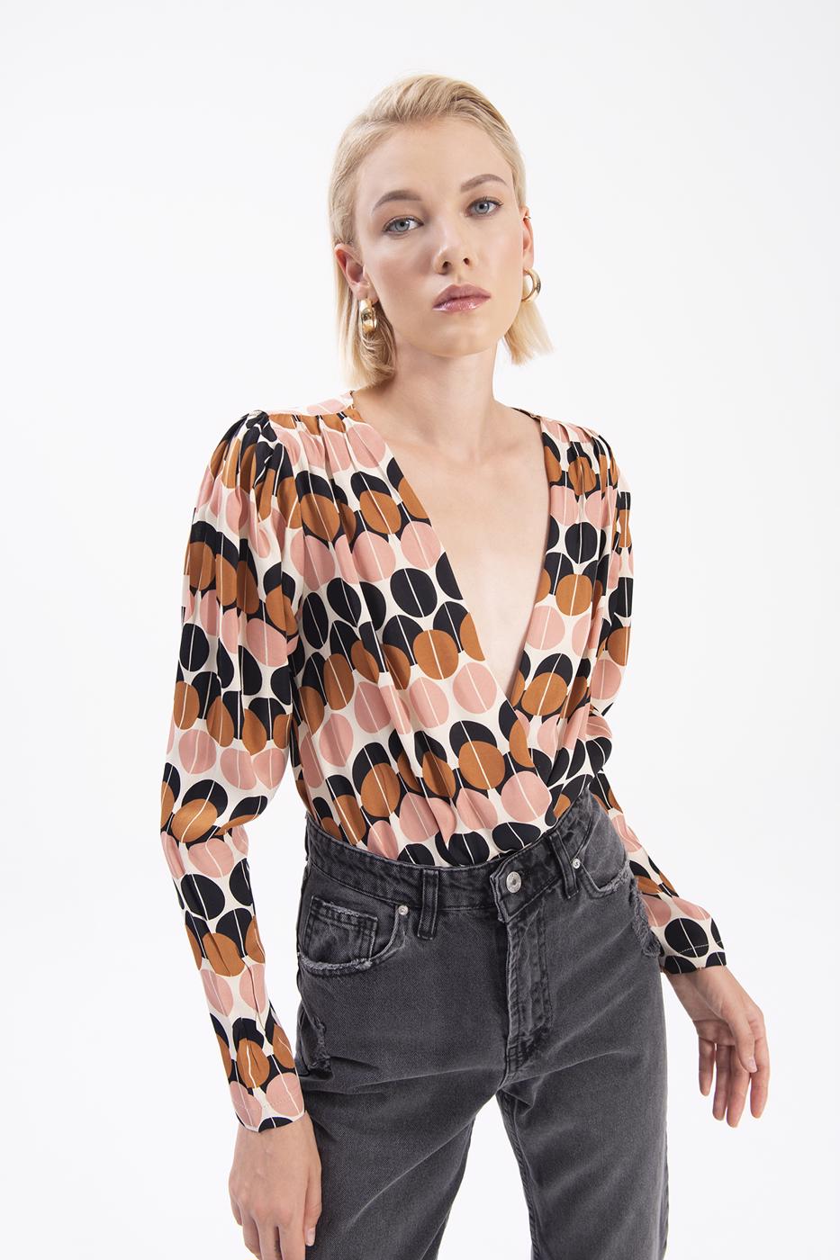 Double breasted top Ecru