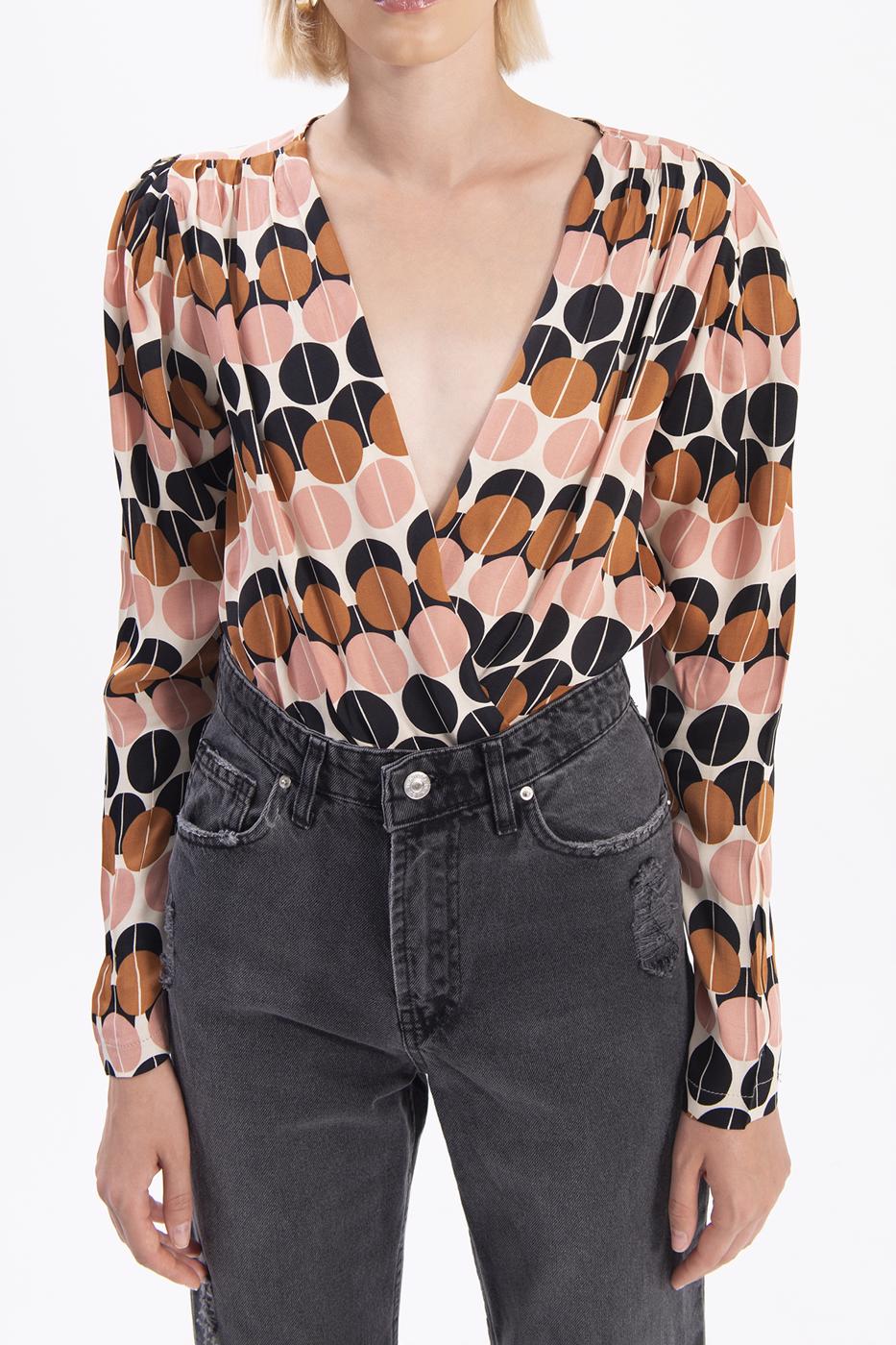 Double breasted top Ecru