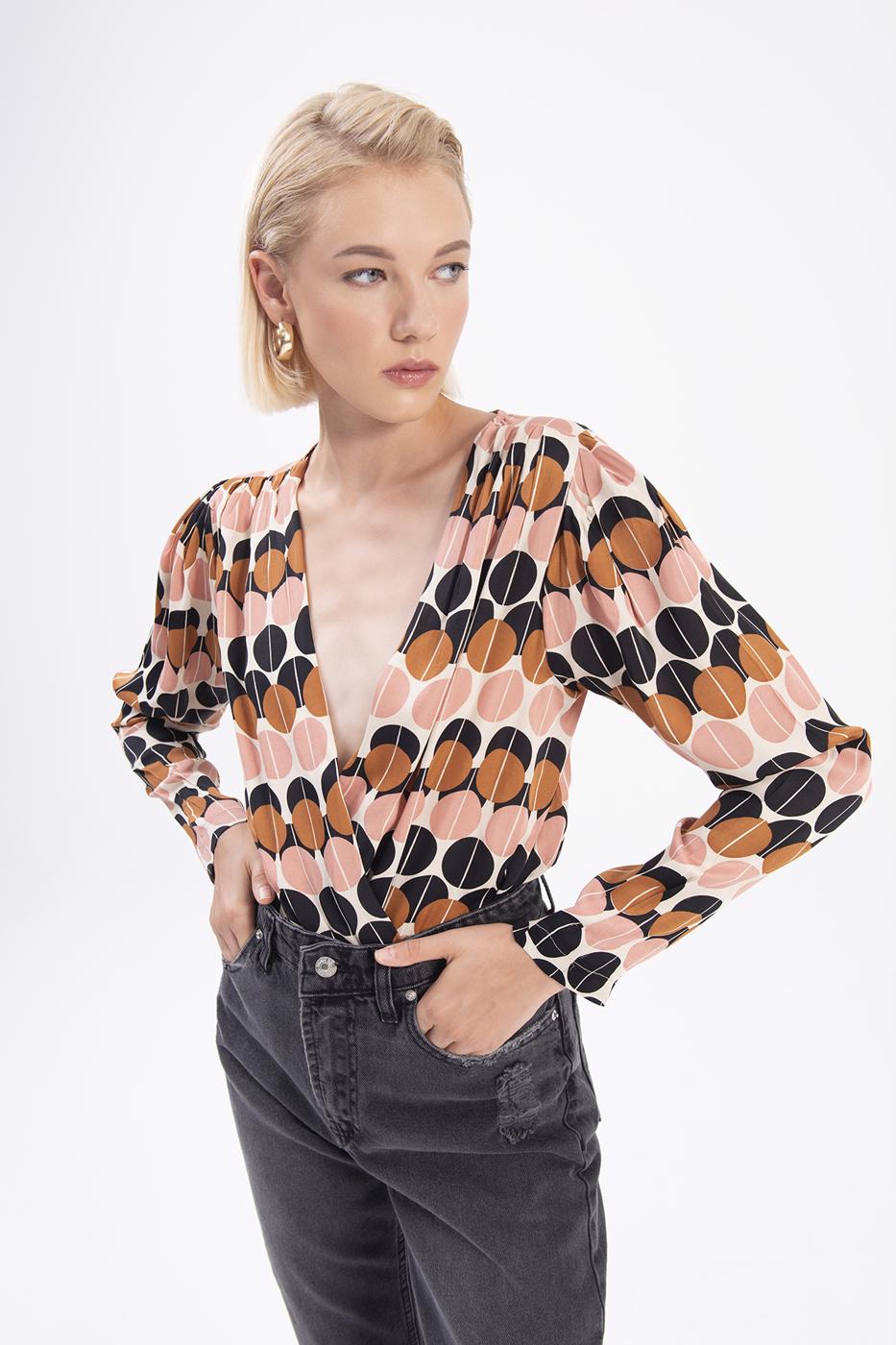Double breasted top Ecru
