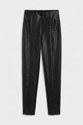 Lycra Leather Leggings Black