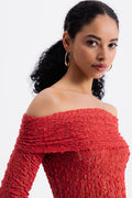 Madonna Neckline Lace Top