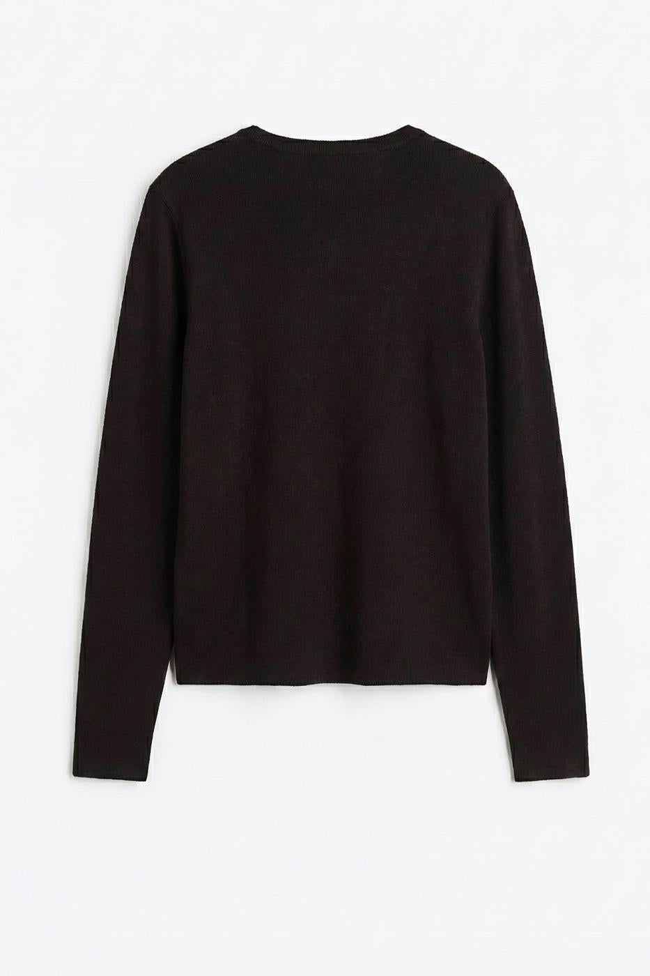 Bicycle Collar Cardigan with Button Details Brown