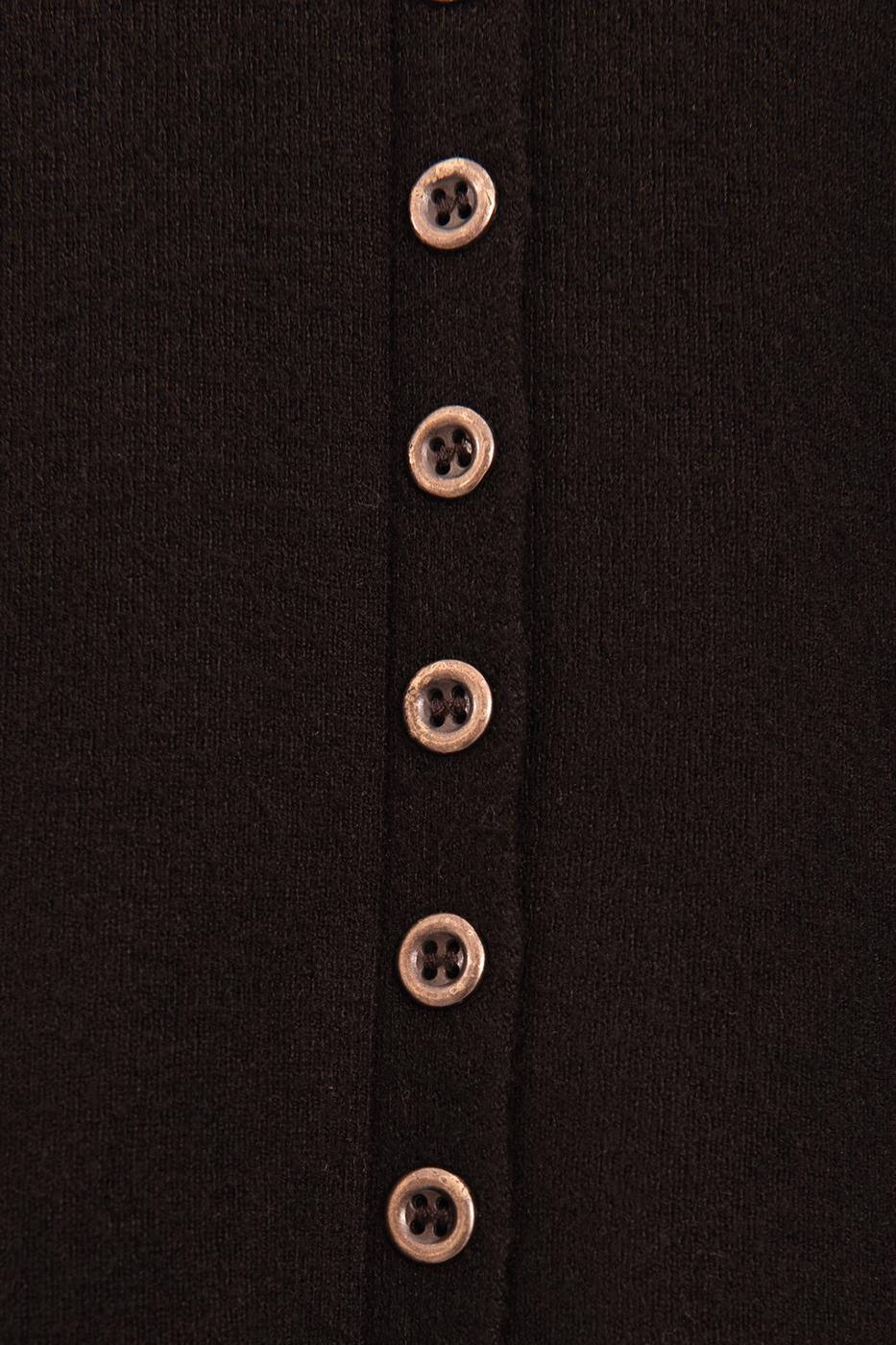 Bicycle Collar Cardigan with Button Details Brown